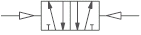 5/2-way valve, pneumatically actuated, bistable