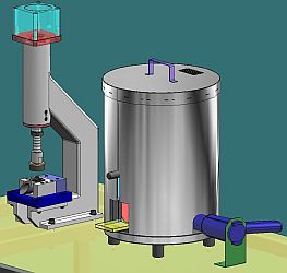 Navlékání plastových matic na L kolena