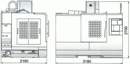 Rozměry stroje NBP-1100(A)