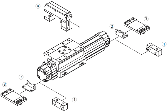 Accessories for rodless cylinder series S5